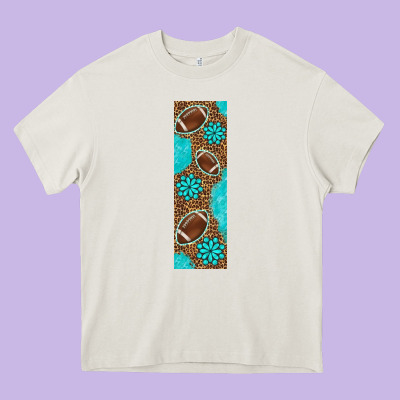 American Football With Leopard Pen Wraps Heavy Core Tee Designed By Bundleandbundleshop