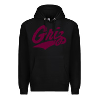 Black montana griz Premium Hoodie - linhVisuals