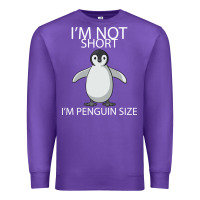 Purple I'm Not Short I'm Penguin Size Premium Sweatshirt - Bettercallsaul