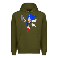 Army Green Söniĉ Kids Premium Hoodie - linhVisuals
