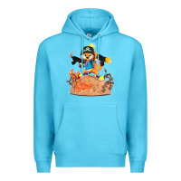 Ocean Blue conker the squirrel, bad, video game, game, green, squirel Premium Hoodie - linhVisuals
