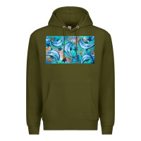 Army Green dolphin  mug Premium Hoodie - BarkalooDesign