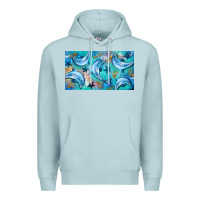 Blue Mist dolphin  mug Premium Hoodie - BarkalooDesign