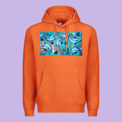 Dolphin  Mug Premium Hoodie Designed By Barkaloodesign