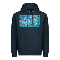 Navy dolphin  mug Premium Hoodie - BarkalooDesign