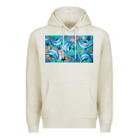 Oatmeal Heather dolphin  mug Premium Hoodie - BarkalooDesign