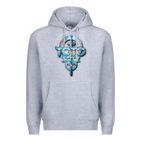 Heather Grey toto black dwi Premium Hoodie - linhVisuals