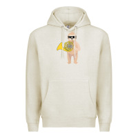 Oatmeal Heather funny sloth wearing sunglasses playing french horn Premium Hoodie - linhVisuals