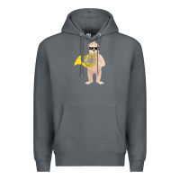 Rock funny sloth wearing sunglasses playing french horn Premium Hoodie - linhVisuals