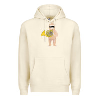 Sandshell funny sloth wearing sunglasses playing french horn Premium Hoodie - linhVisuals