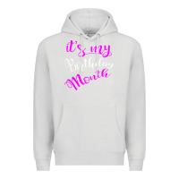 Dove Grey it's my birthday month party Premium Hoodie - linhVisuals