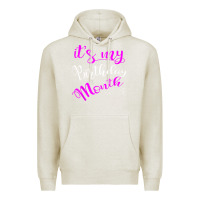 Oatmeal Heather it's my birthday month party Premium Hoodie - linhVisuals