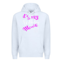 White it's my birthday month party Premium Hoodie - linhVisuals