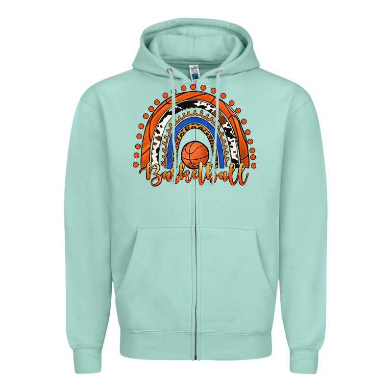 Basketball Rainbow Zipper Hoodie by RanaPortraitStore | Teevron