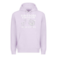 Lilac i like dogs and sloths and maybe 3 people funny animals Premium Hoodie - linhVisuals