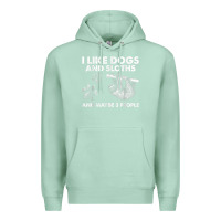Seafoam i like dogs and sloths and maybe 3 people funny animals Premium Hoodie - linhVisuals