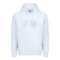 White i like dogs and sloths and maybe 3 people funny animals Premium Hoodie - linhVisuals