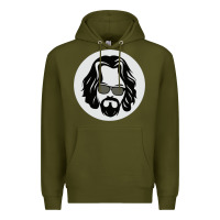 Army Green big lebowski Premium Hoodie - linhVisuals