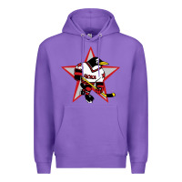 Purple red penguin 1990's russian Premium Hoodie - linhVisuals