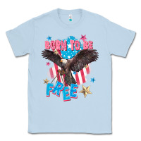 Dusty Blue Born to be free Classic Tee - FaDigitalArtStudio