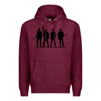 Burgundy u2 silhouette the joshua tree tour poster Premium Hoodie - linhVisuals