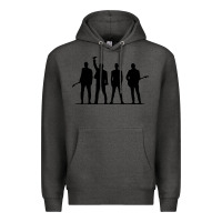 Charcoal Heather u2 silhouette the joshua tree tour poster Premium Hoodie - linhVisuals