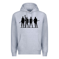 Heather Grey u2 silhouette the joshua tree tour poster Premium Hoodie - linhVisuals