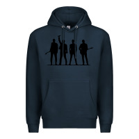 Navy u2 silhouette the joshua tree tour poster Premium Hoodie - linhVisuals