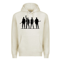 Oatmeal Heather u2 silhouette the joshua tree tour poster Premium Hoodie - linhVisuals