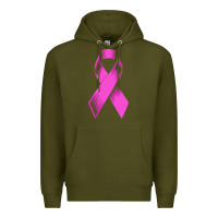Army Green breast cancer t  shirt breast cancer care pink ribbon    breast cancer Premium Hoodie - linhVisuals