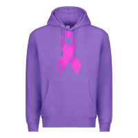 Purple breast cancer t  shirt breast cancer care pink ribbon    breast cancer Premium Hoodie - linhVisuals