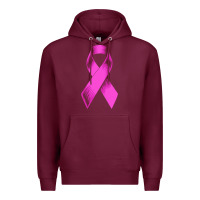 Burgundy breast cancer t  shirt breast cancer care pink ribbon    breast cancer Premium Hoodie - linhVisuals