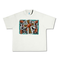 Pistachio football cross aztec leopard background Urban Heavy Tee - RanaPortraitStore