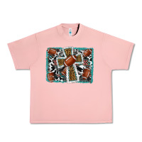 Salmon football cross aztec leopard background Urban Heavy Tee - RanaPortraitStore