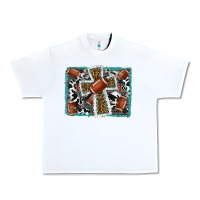White football cross aztec leopard background Urban Heavy Tee - RanaPortraitStore