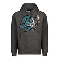 Charcoal Heather the-san-jose-barracuda-pen Premium Hoodie - linhVisuals