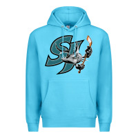 Ocean Blue the-san-jose-barracuda-pen Premium Hoodie - linhVisuals