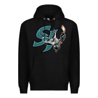 Black the-san-jose-barracuda-pen Premium Hoodie - linhVisuals