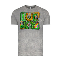 Cloud Rock lucky horseshoe st patricks day leopard frame Vintage Tee - LillyAllenDesigns