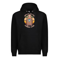 Black inhale coffee exhale love sloth namaste yoga lover Premium Hoodie - linhVisuals