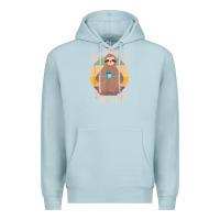 Blue Mist inhale coffee exhale love sloth namaste yoga lover Premium Hoodie - linhVisuals