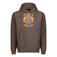 Coffee inhale coffee exhale love sloth namaste yoga lover Premium Hoodie - linhVisuals