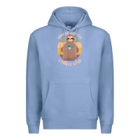 Colony Blue inhale coffee exhale love sloth namaste yoga lover Premium Hoodie - linhVisuals