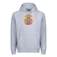 Heather Grey inhale coffee exhale love sloth namaste yoga lover Premium Hoodie - linhVisuals