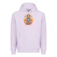 Lilac inhale coffee exhale love sloth namaste yoga lover Premium Hoodie - linhVisuals