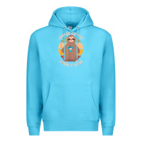 Ocean Blue inhale coffee exhale love sloth namaste yoga lover Premium Hoodie - linhVisuals
