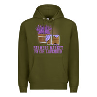 Army Green Farmers Market Fresh Lavender Premium Hoodie - linhVisuals