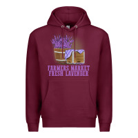 Burgundy Farmers Market Fresh Lavender Premium Hoodie - linhVisuals