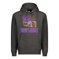 Charcoal Heather Farmers Market Fresh Lavender Premium Hoodie - linhVisuals