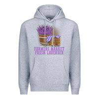 Heather Grey Farmers Market Fresh Lavender Premium Hoodie - linhVisuals